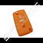 Capa silicone Citröen, flip três botões, laranja