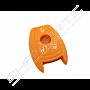 Capa silicone Mercedes, três botões, laranja