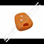 Capa silicone Peugeot, dois botões, laranja