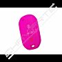 Capa silicone Peugeot, flip três botões, rosa