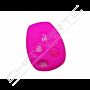 Capa silicone Renault, três botões, rosa