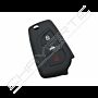 Capa silicone Toyota, três botões, negro