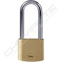 Aloquete Yale 50mm em latão com arco longo (3 chaves)