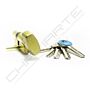 Cilindro Tesa T60 de botão 35x30mm latonado