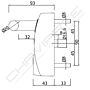 Puxador de muleta Tesa MMODMBSCNE, modular, negro