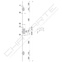 Fechadura multiponto 3 pontos UCEM 2560/2561, chapa em U, entrada 60mm, cromado