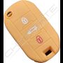 Capa silicone Peugeot, flip três botões, laranja