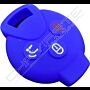 Capa silicone Smart, três botões, azul
