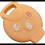 Capa silicone Smart, três botões, laranja