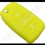 Capa silicone Volkswagen, três botões, amarela