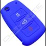 Capa silicone Volkswagen, três botões, azul