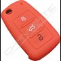 Capa silicone Volkswagen, três botões, vermelho