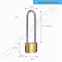 Aloquete Yale 50 mm com Arco Regulável