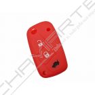 Capa silicone Fiat, flip três botões, vermelho