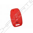 Capa silicone Kia, flip quatro botões, vermelho