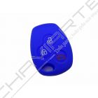 Capa silicone Renault, três botões, azul