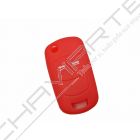 Capa silicone Opel, flip dois botões, vermelho