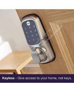 FECH YALE KEYLESS DE SOBREPOR CROMADA SATINADA YD-01-CON-NOMOD-CH