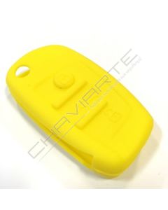 Capa silicone Audi, três botões, amarela