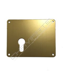 Espelho retangular Mottura interior, para cilindro de perfil europeu, porta esquerda, em bronze