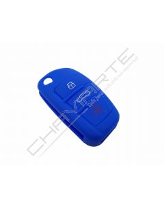 Capa silicone Audi, três botões, azul