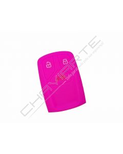 Capa silicone Audi, três botões Smart Key proximidade, rosa