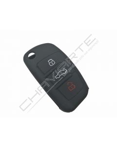 Capa silicone Audi, três botões, negra