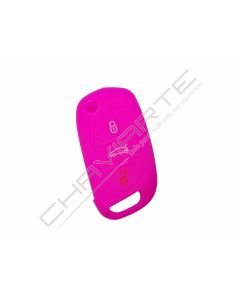 Capa silicone Citröen, nova flip três botões, rosa