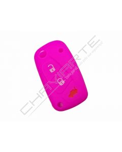 Capa silicone Fiat, flip três botões, rosa