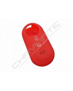 Capa silicone Fiat, flip três botões, vermelho