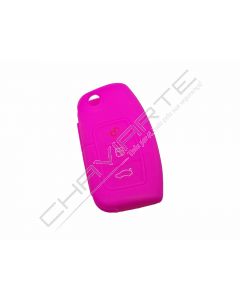 Capa silicone Ford, flip três botões, rosa