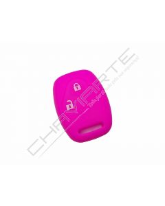 Capa silicone Honda, dois botões, rosa