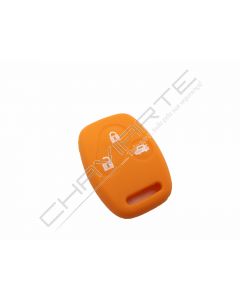 Capa silicone Honda, três botões, laranja