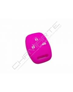 Capa silicone Honda, três botões, rosa