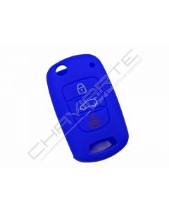 Capa silicone Kia, três botões, azul