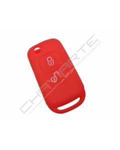 Capa silicone Mercedes, dois botões, vermelho