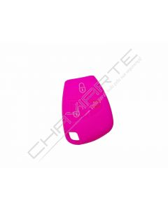 Capa silicone Mercedes, três botões, Smartkey (antiga), rosa