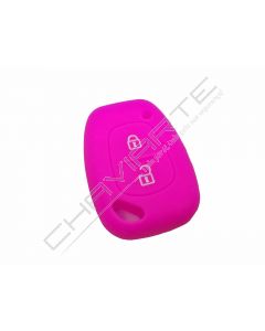 Capa silicone Renault, dois botões, rosa