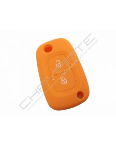 Capa silicone Renault, dois botões, laranja