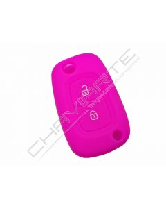 Capa silicone Renault, dois botões, rosa