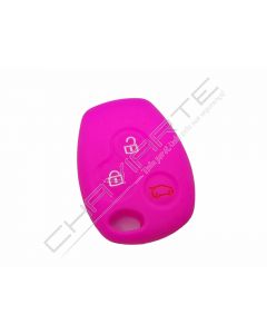 Capa silicone Renault, três botões, rosa