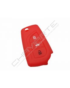 Capa silicone Toyota, três botões, vermelho