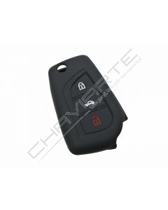 Capa silicone Toyota, três botões, negro