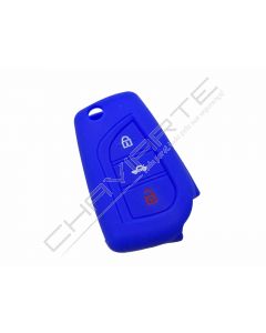 Capa silicone Toyota, três botões, azul