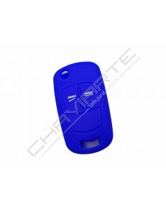 Capa silicone Opel, flip dois botões, azul