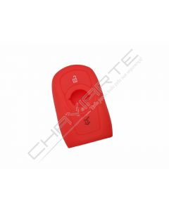 Capa silicone Opel, três botões, Smartkey proximidade, vermelha