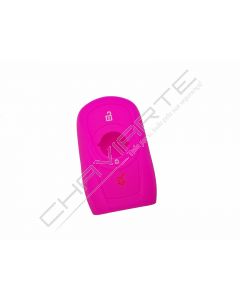 Capa silicone Opel, três botões, Smartkey proximidade, rosa