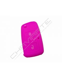 Capa silicone Volkswagen, dois botões, rosa