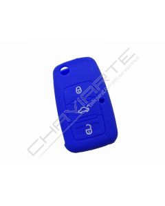 Capa silicone Volkswagen, três botões, azul