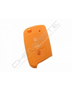 Capa silicone Volkswagen, três botões, laranja